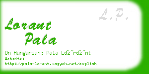 lorant pala business card